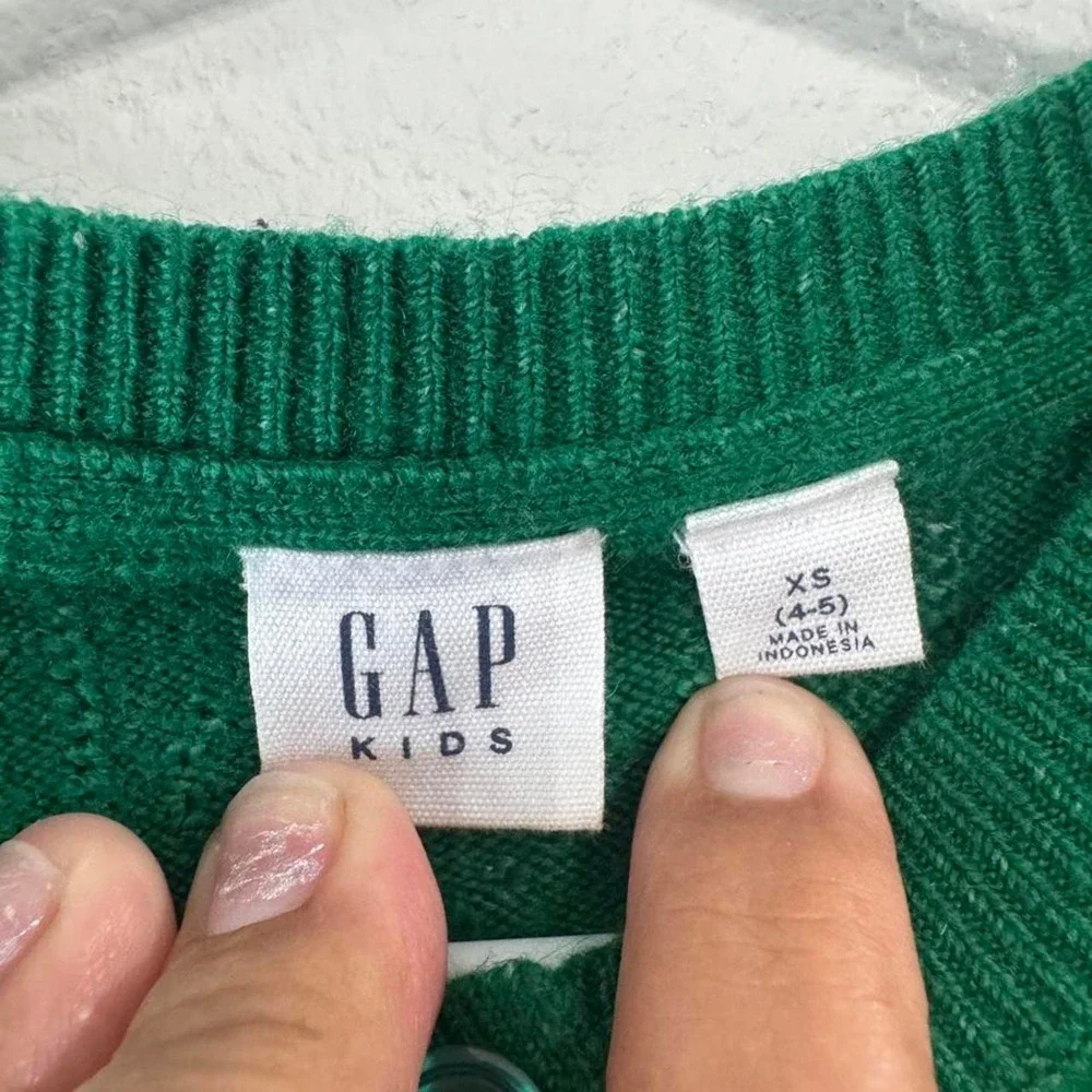 Gap kids girls green cardigan Zise XS-4-5